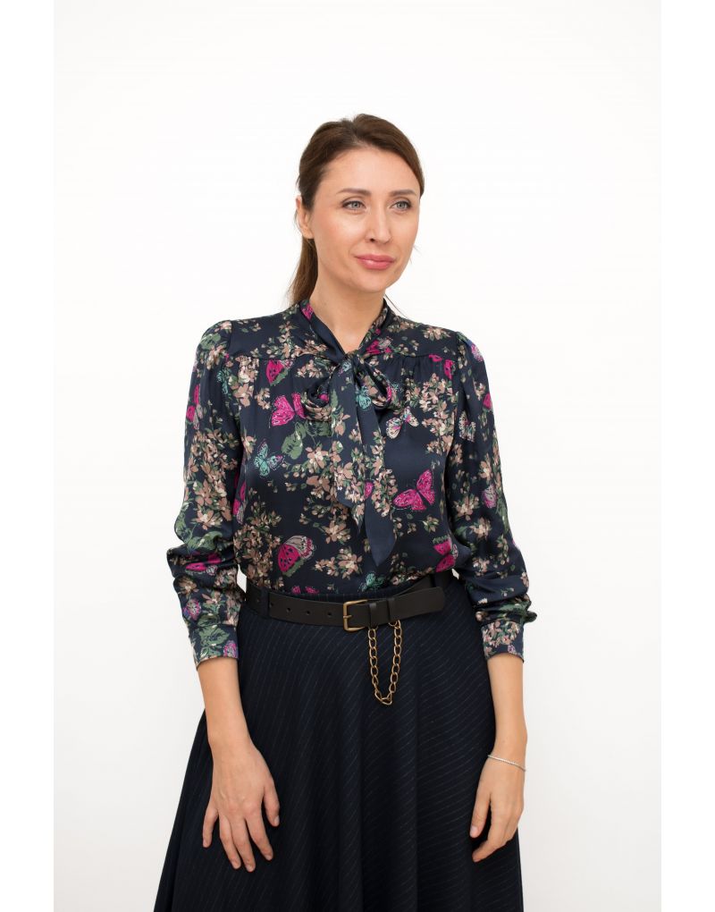Bluse mit Blumendruck