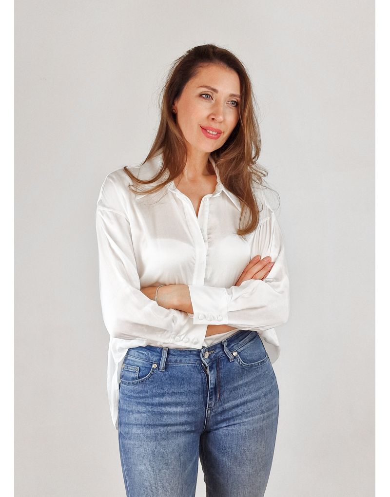 Oversize Bluse aus Viskose