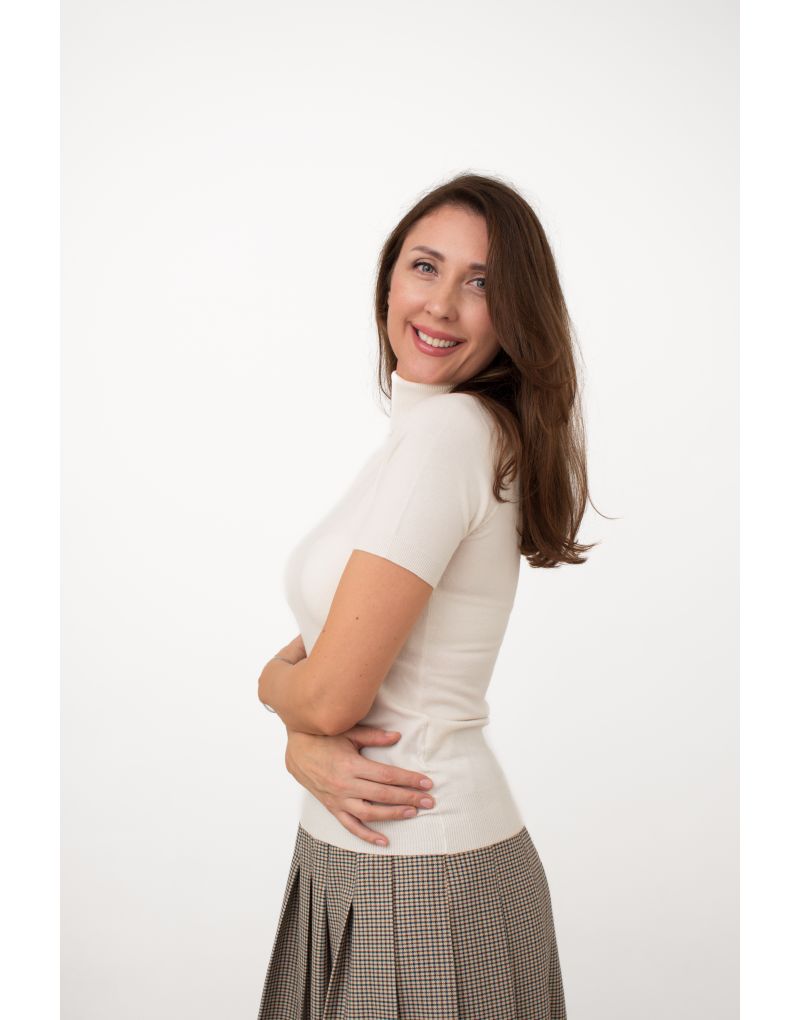 Rollkragenpullover Damen aus Viskose 