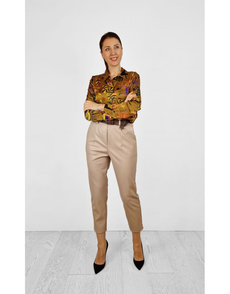 Damen Hose in Lederoptik